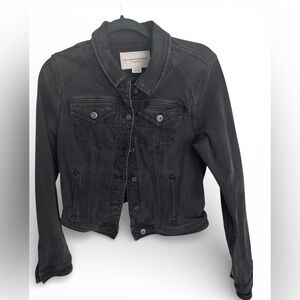 Pilcro and the Letterpress Women’s Black Denim Cropped Jean Jacket Size M